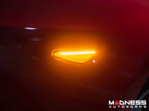 FIAT 124 Front Side Markers - set of 2 - w/ Dynamic LEDs - Crystal Clear